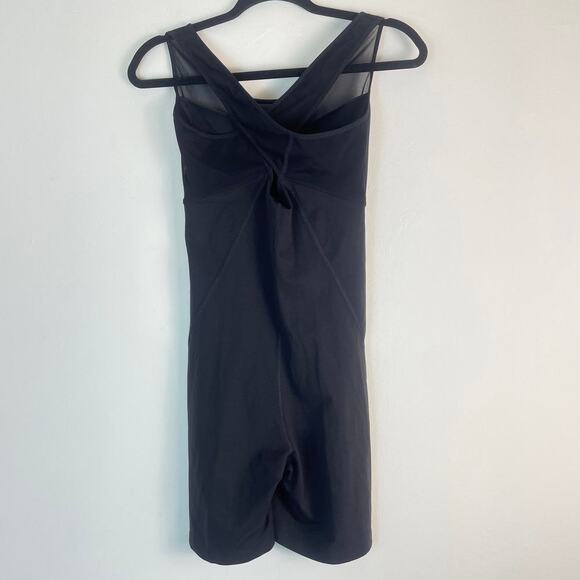 Spanx Romper Bodysuit Short Racerback Mesh Top with Lining Size Large - Picture 6 of 8